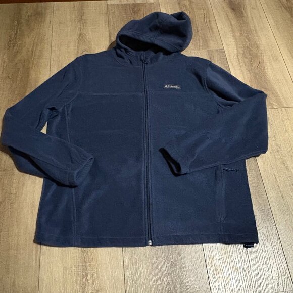 Columbia Sportswear Company Other - COLUMBIA Fleece Hooded Zip Jacket Sweatshirt Men's Size XL Navy Blue